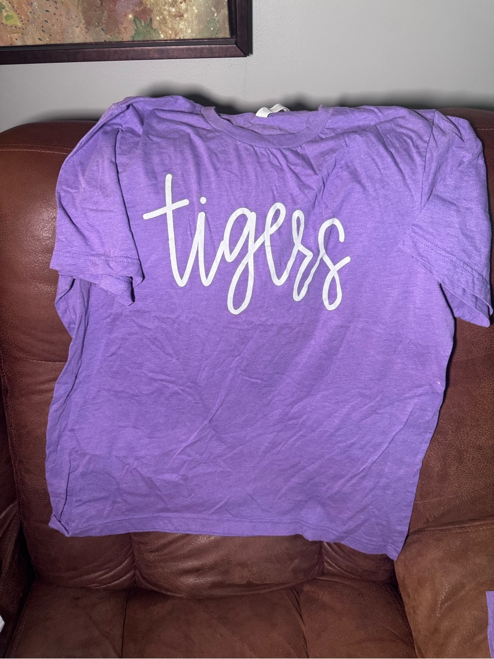 Bella Canvas Purple 'Tigers' Short Sleeve Tee